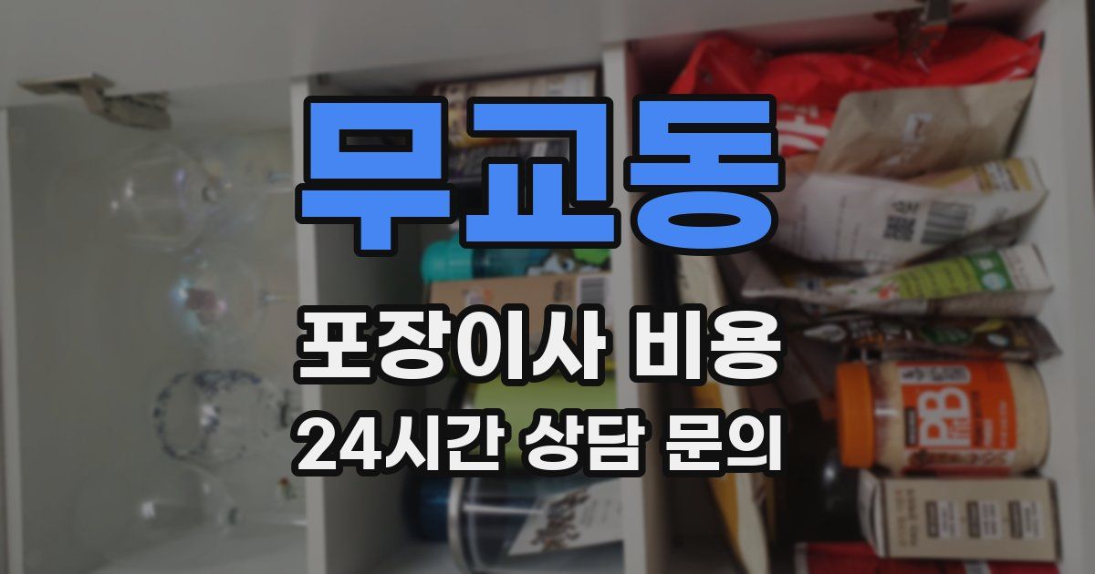무교동 포장이사 비용