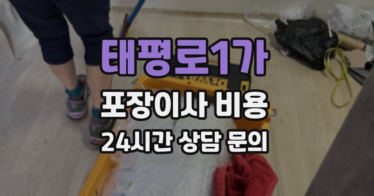 태평로1가 포장이사 비용
