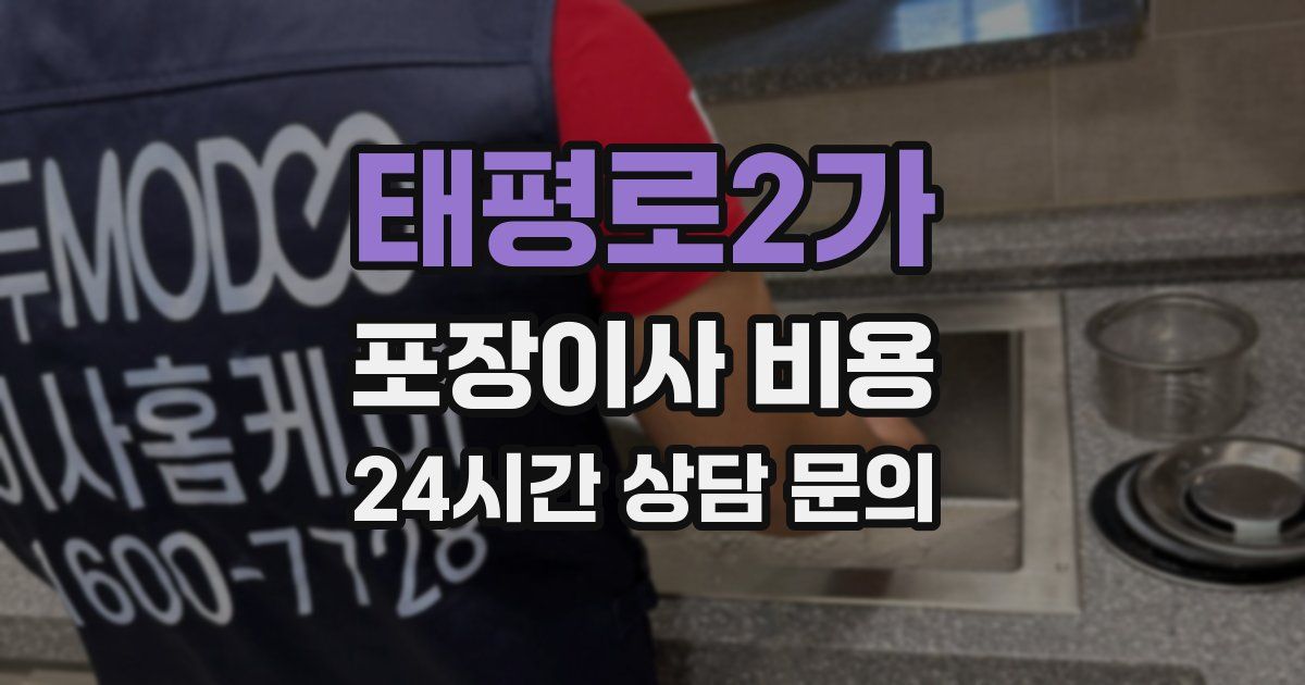 태평로2가 포장이사 비용