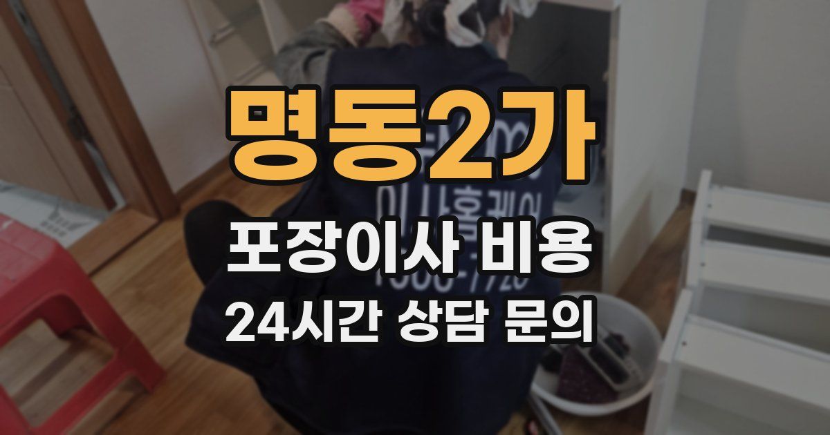 명동2가 포장이사 비용