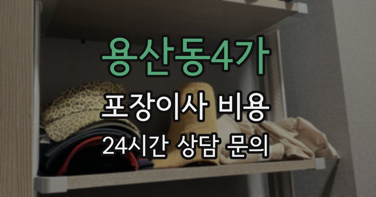 용산동4가 포장이사 비용
