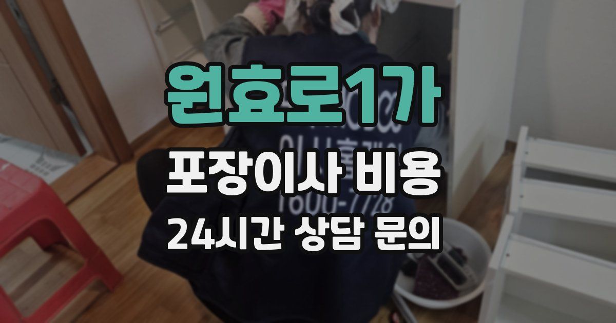 원효로1가 포장이사 비용