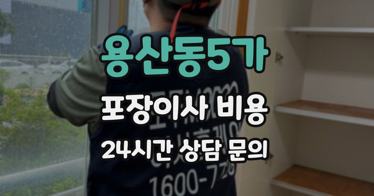 용산동5가 포장이사 비용