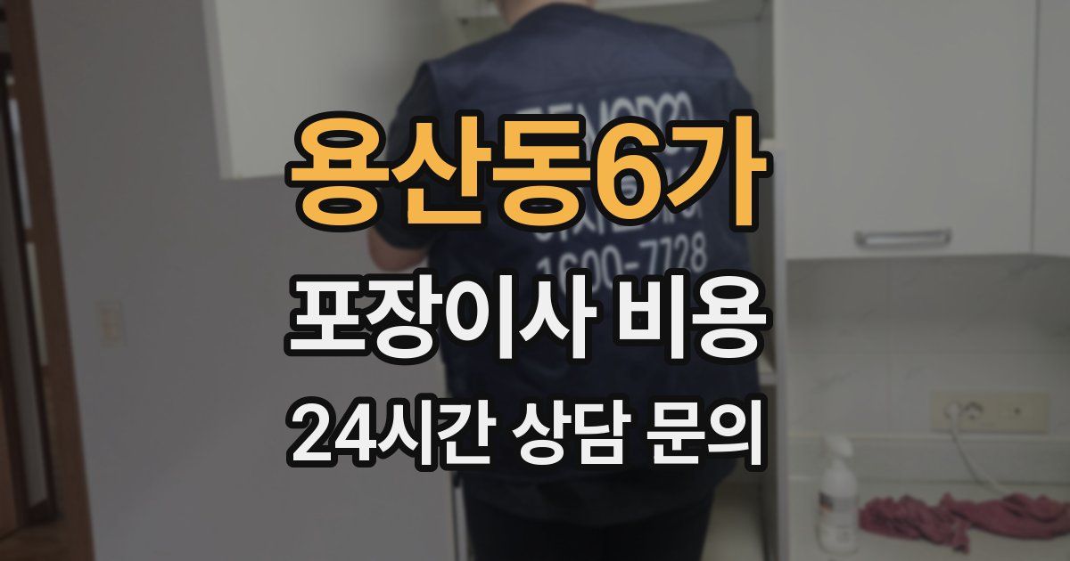 용산동6가 포장이사 비용