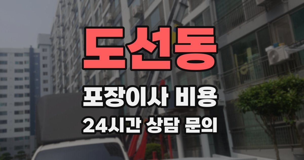 도선동 포장이사 비용