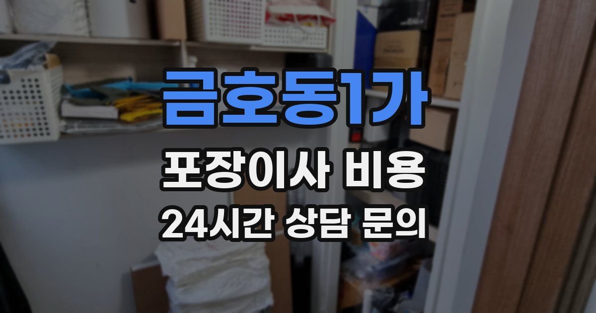 금호동1가 포장이사 비용