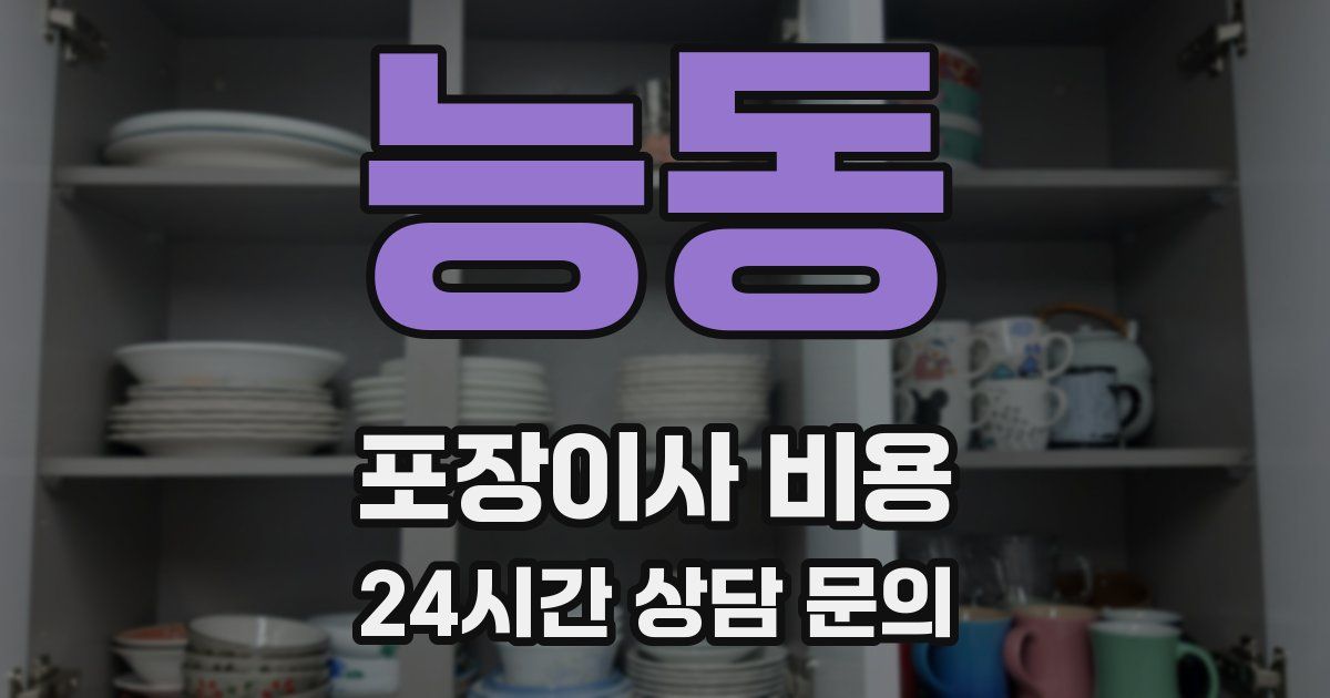 능동 포장이사 비용