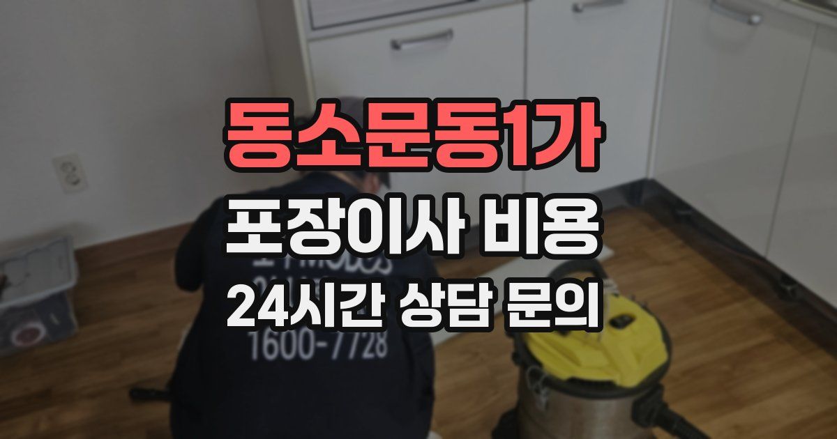 동소문동1가 포장이사 비용