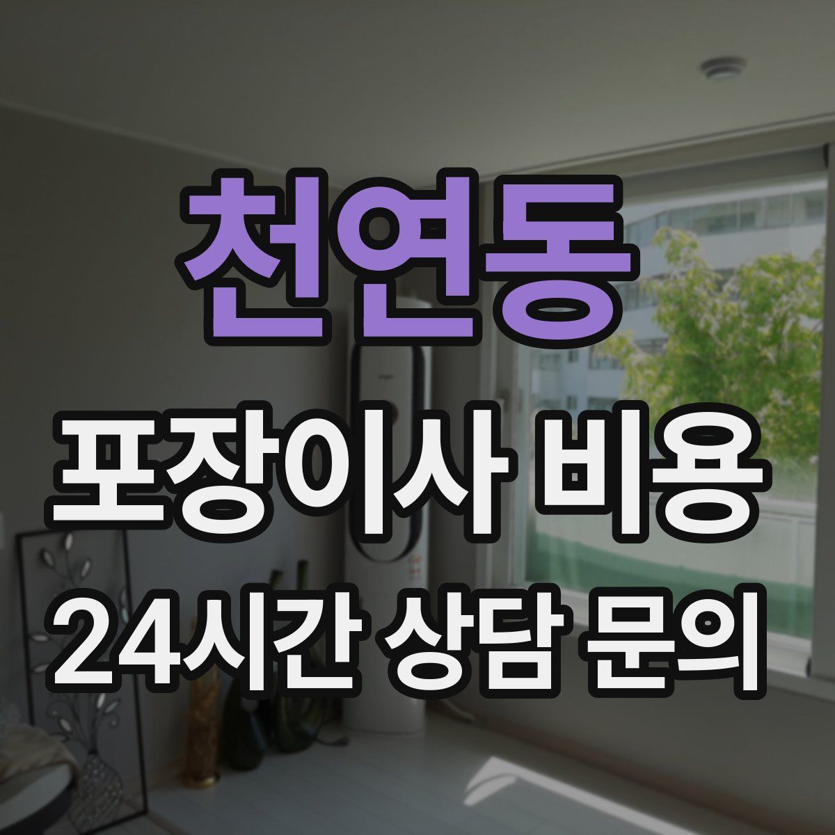 천연동 포장이사 비용