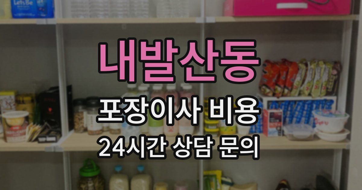 내발산동 포장이사 비용
