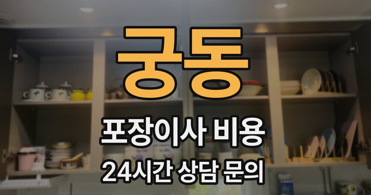 궁동 포장이사 비용