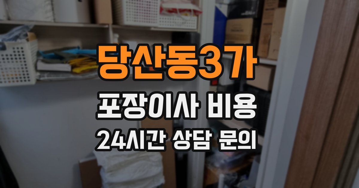 당산동3가 포장이사 비용
