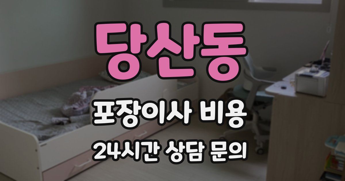 당산동 포장이사 비용