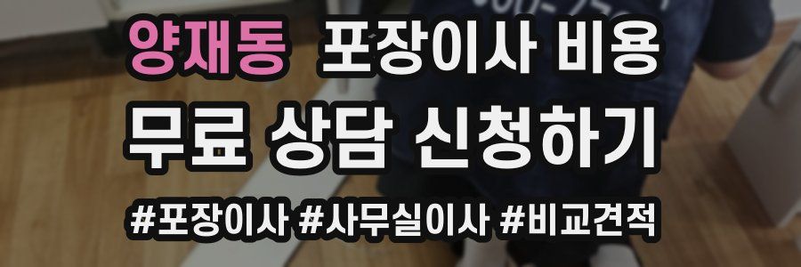 양재동 포장이사 비용