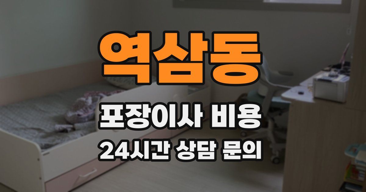 역삼동 포장이사 비용