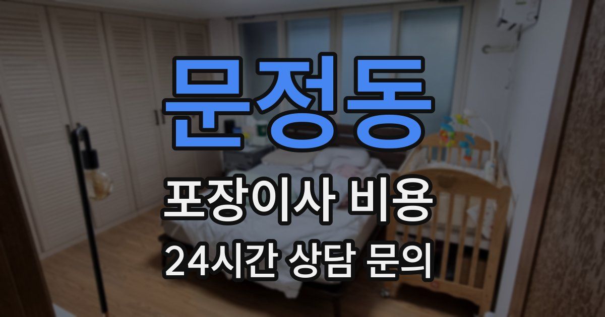 문정동 포장이사 비용
