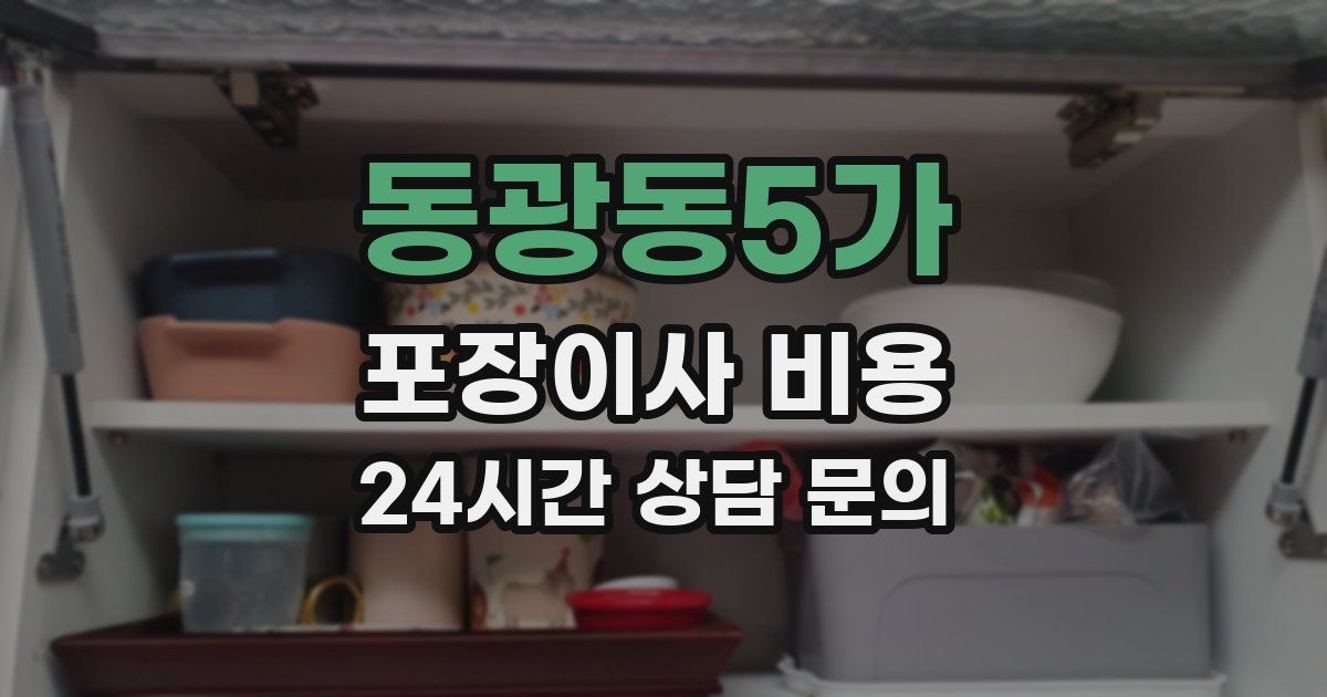 동광동5가 포장이사 비용