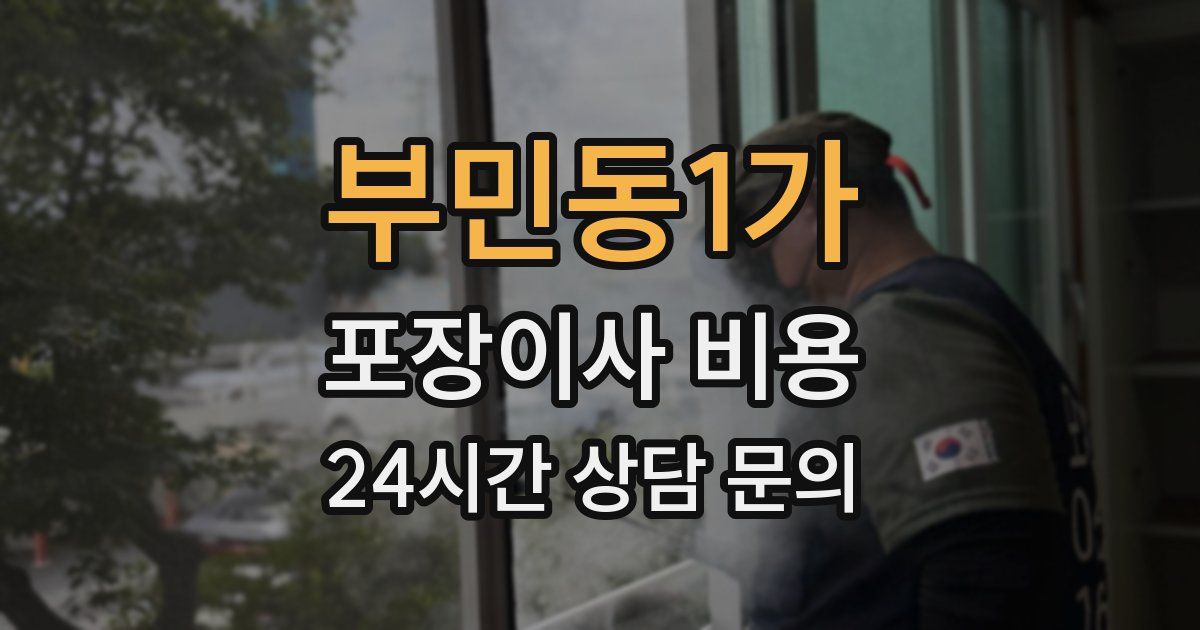 부민동1가 포장이사 비용