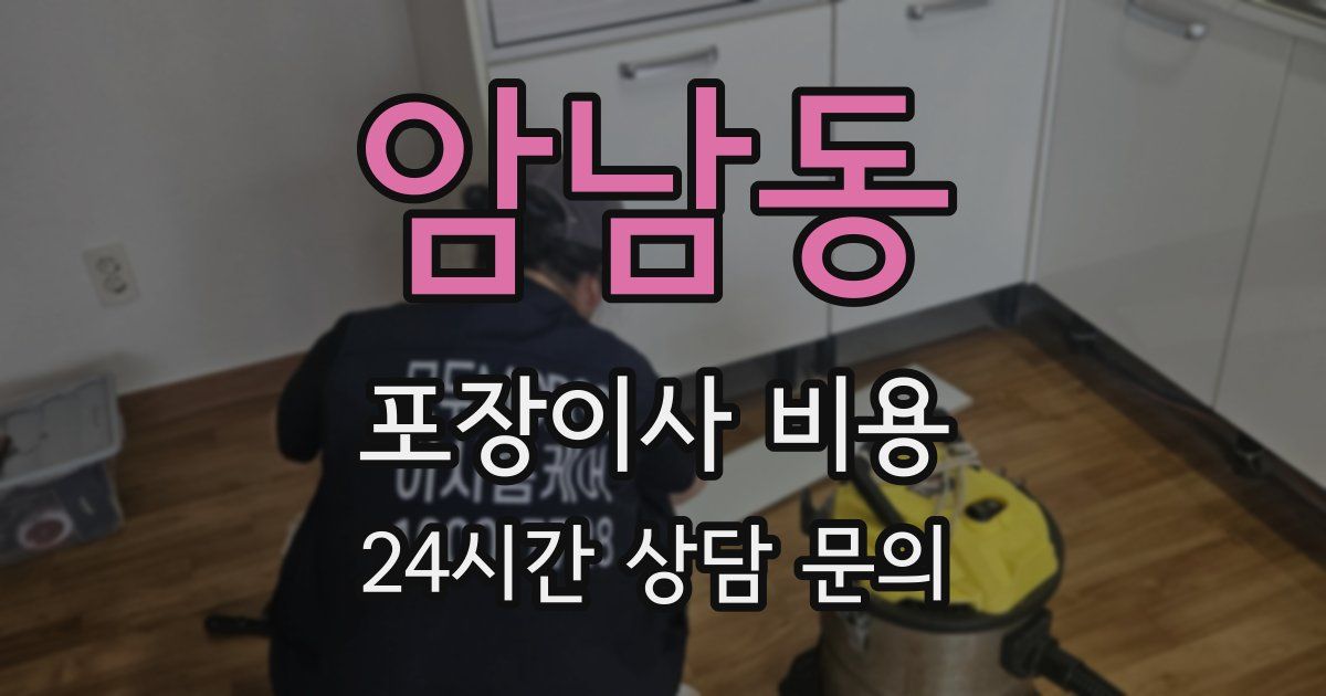 암남동 포장이사 비용