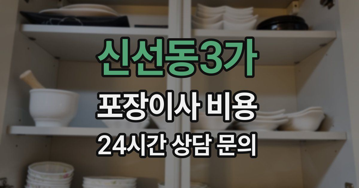 신선동3가 포장이사 비용