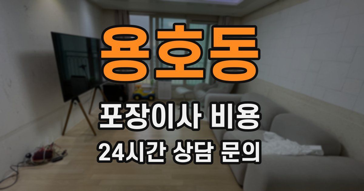 용호동 포장이사 비용