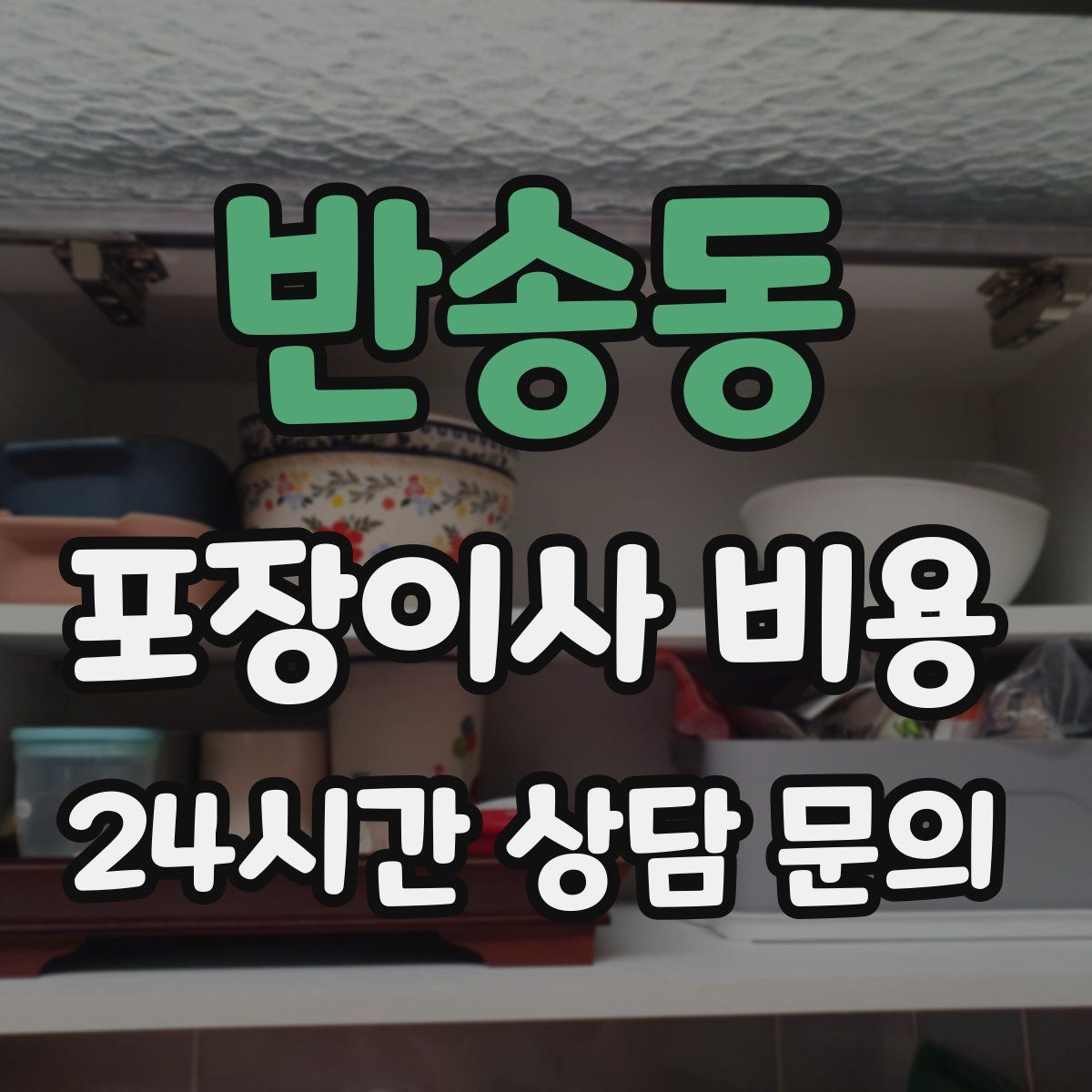 반송동 포장이사 비용