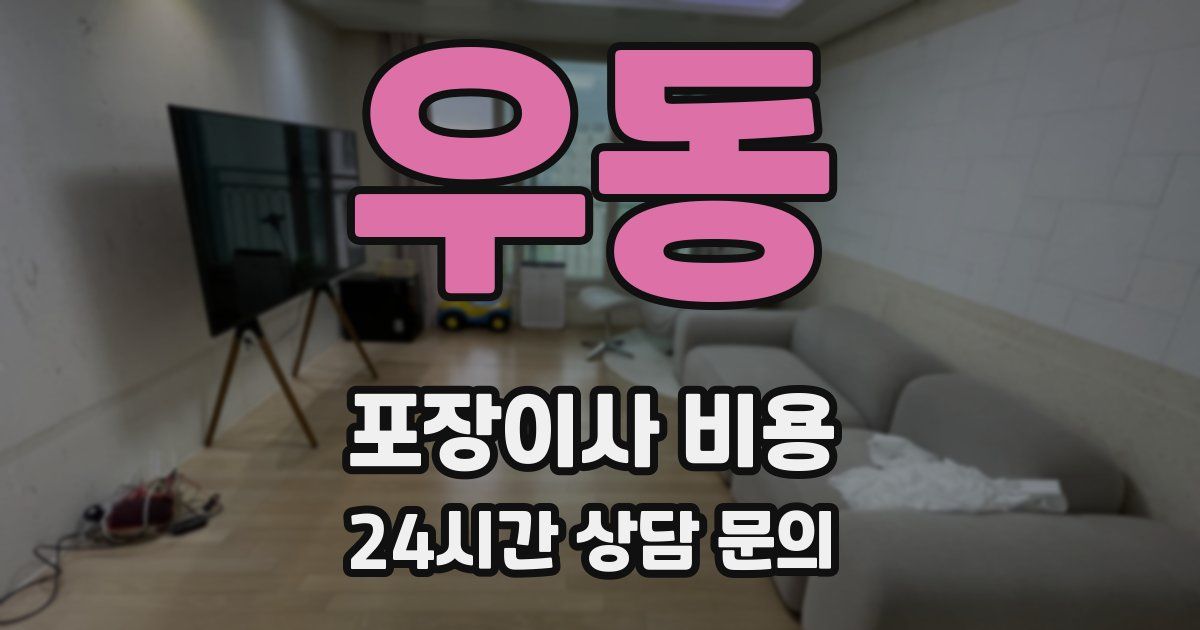 우동 포장이사 비용