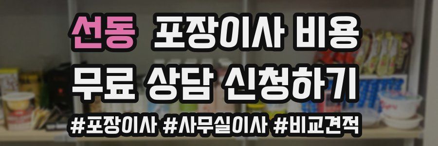 선동 포장이사 비용
