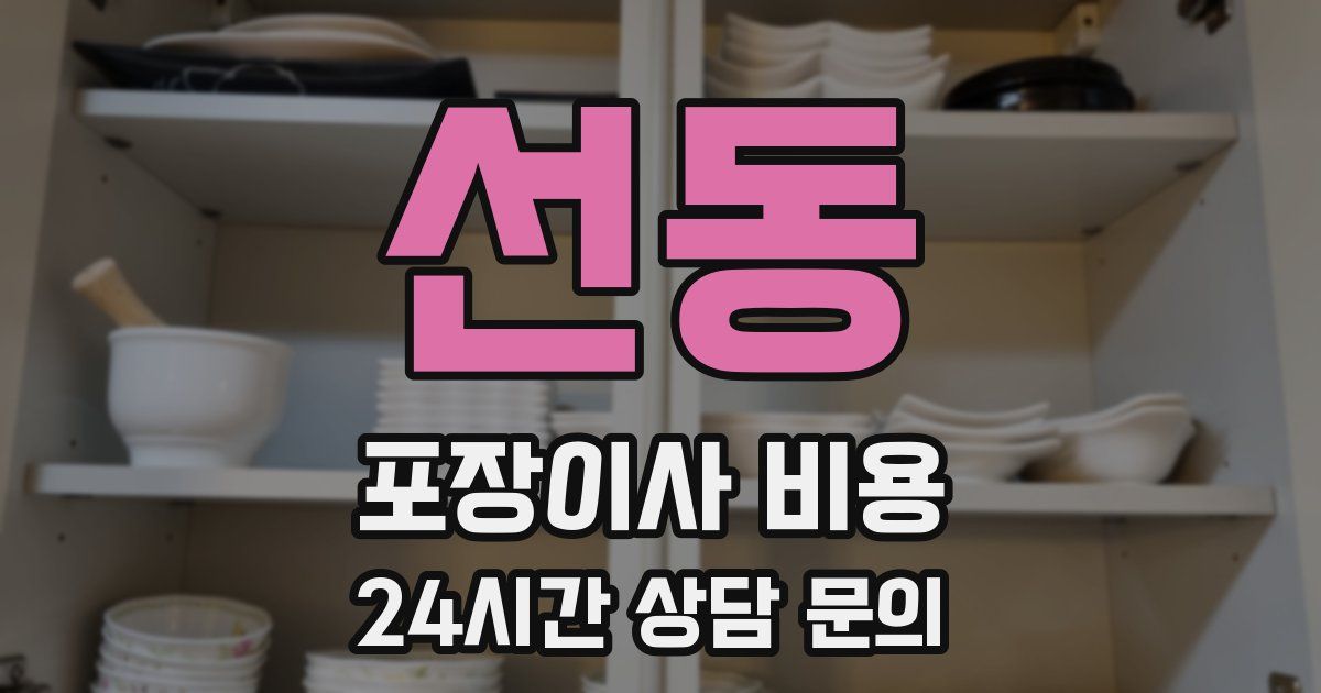 선동 포장이사 비용