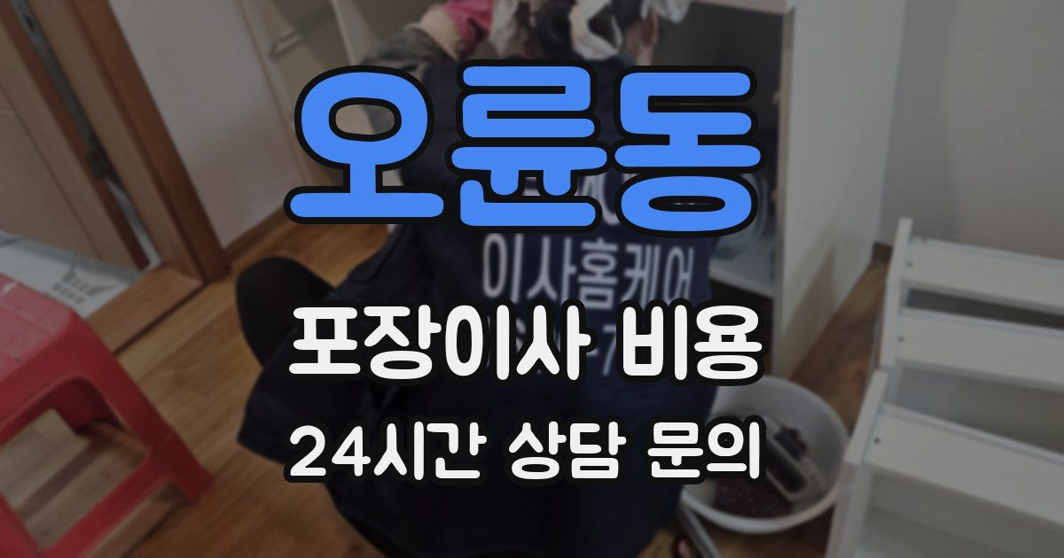 오륜동 포장이사 비용