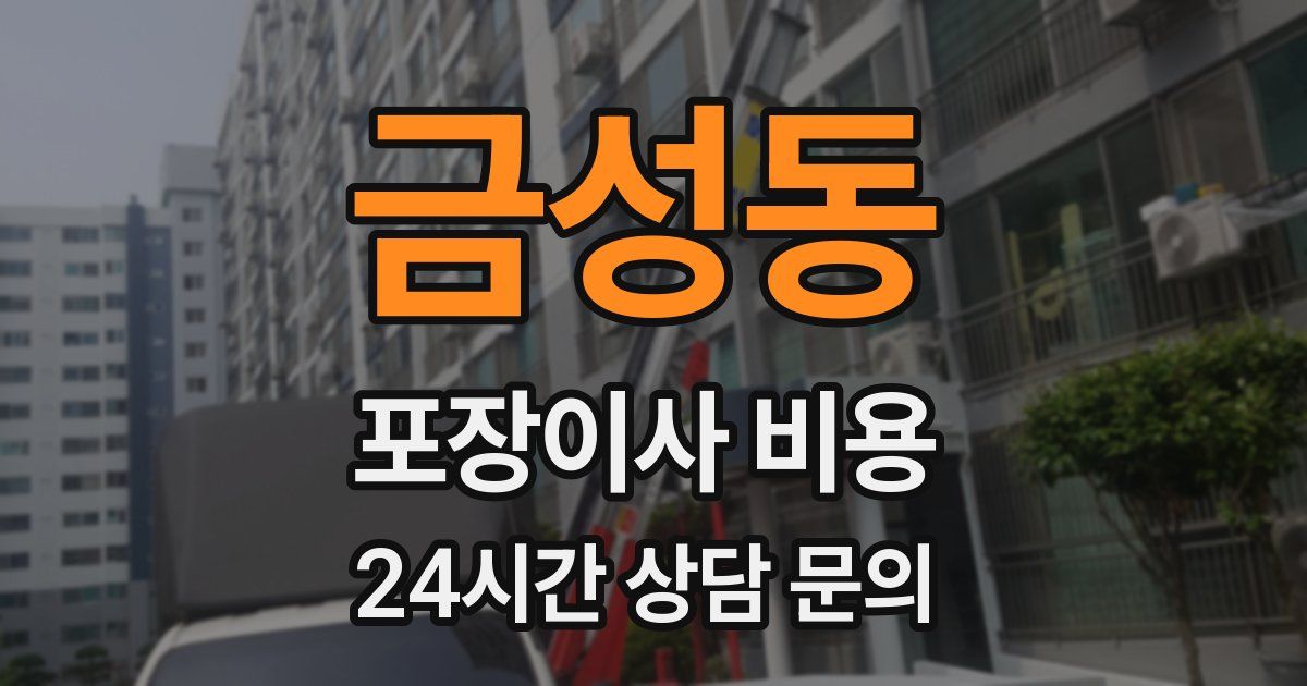 금성동 포장이사 비용