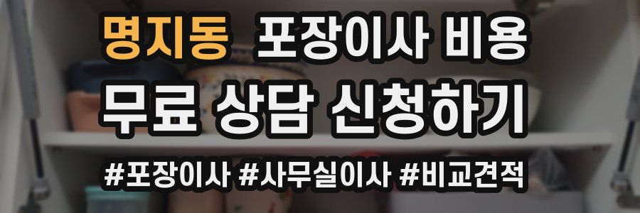 명지동 포장이사 비용