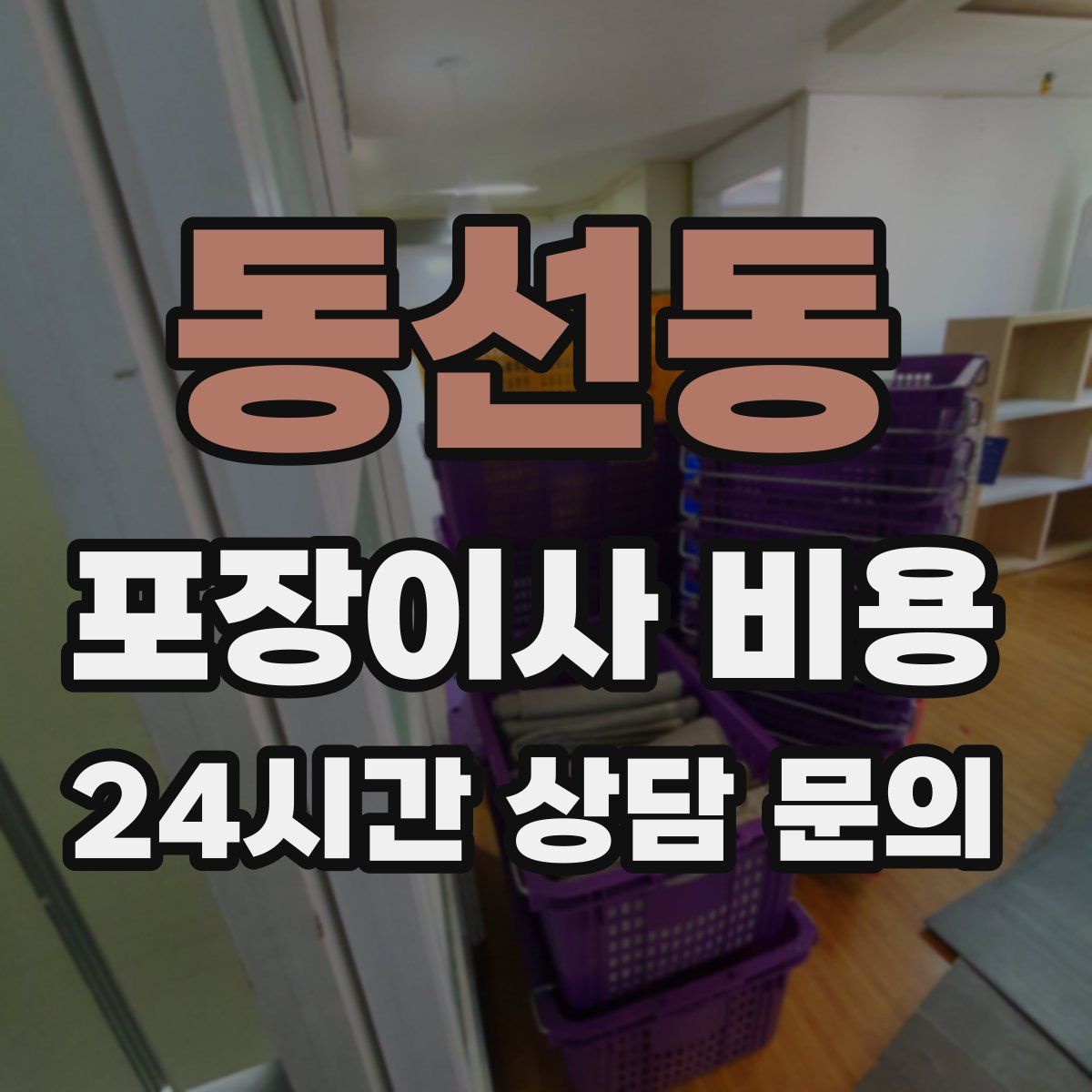 동선동 포장이사 비용
