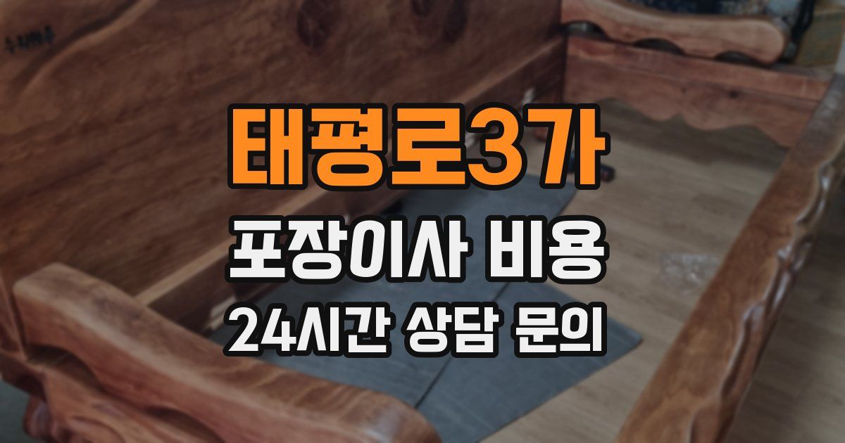 태평로3가 포장이사 비용