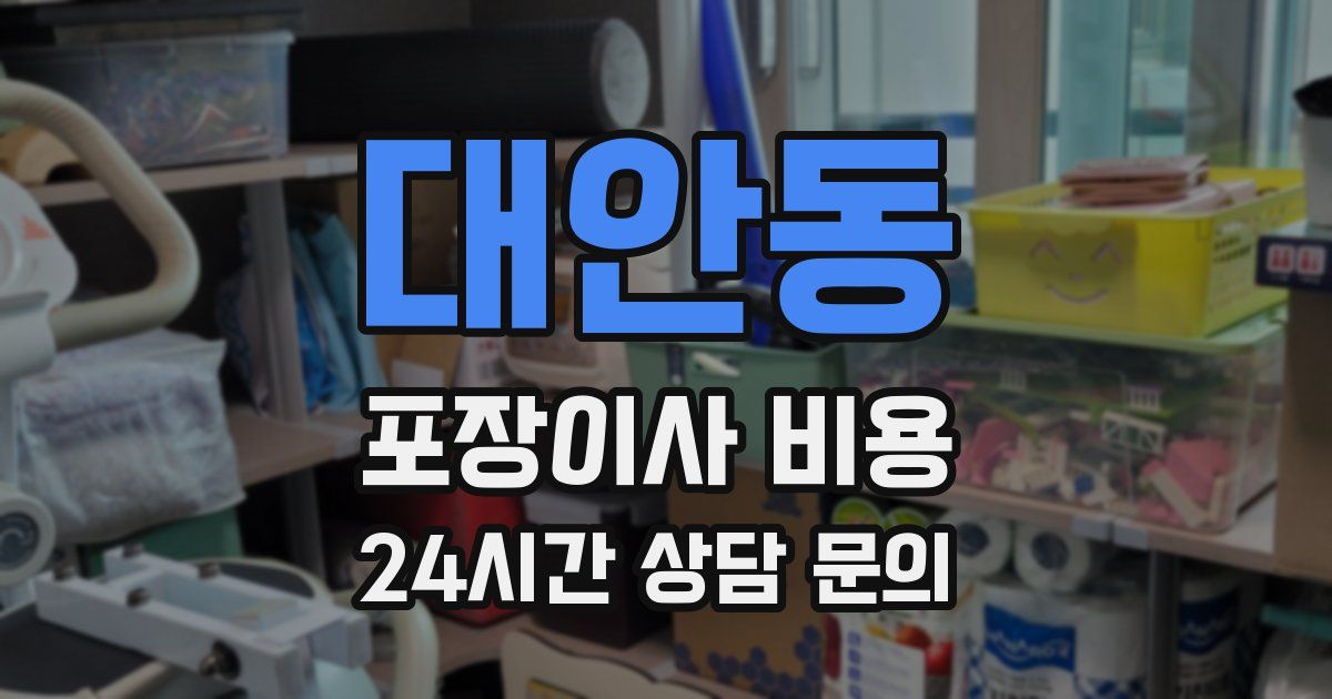 대안동 포장이사 비용
