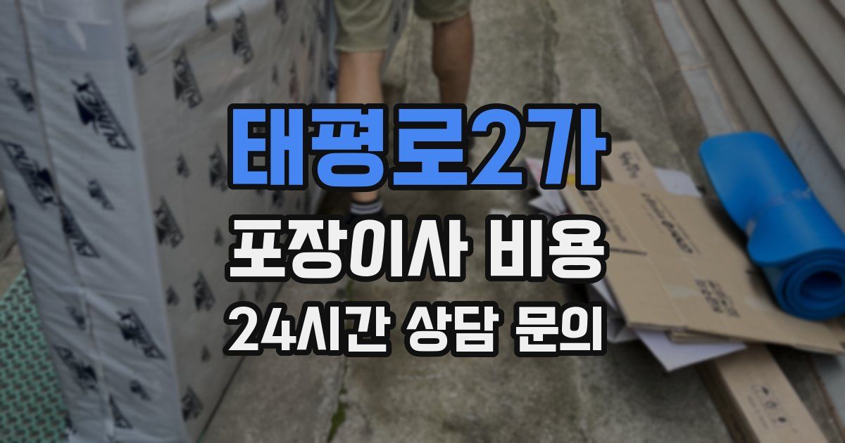 태평로2가 포장이사 비용