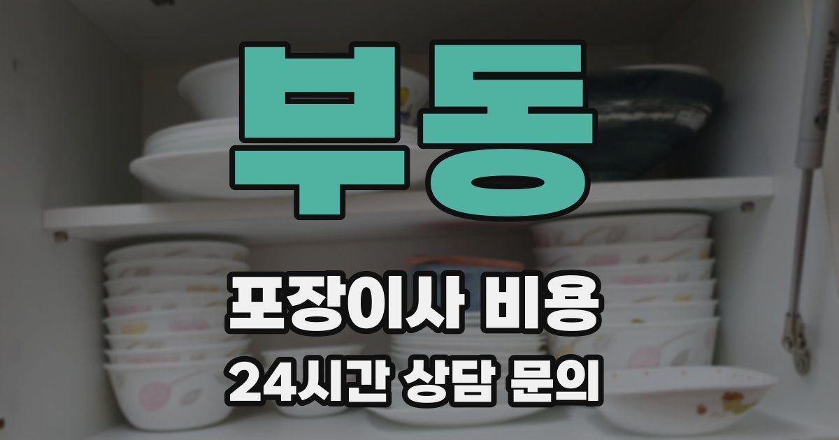 부동 포장이사 비용