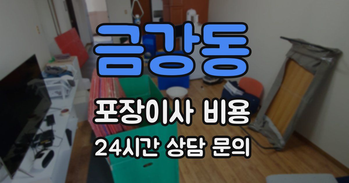 금강동 포장이사 비용