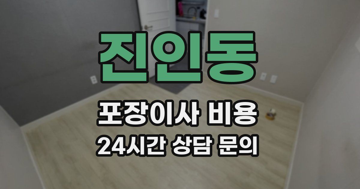 진인동 포장이사 비용