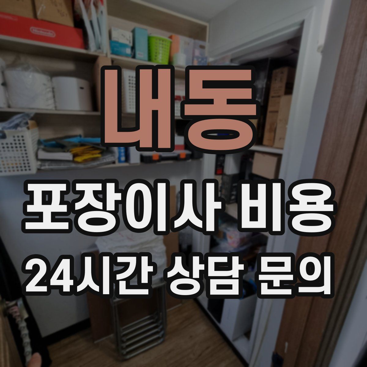내동 포장이사 비용