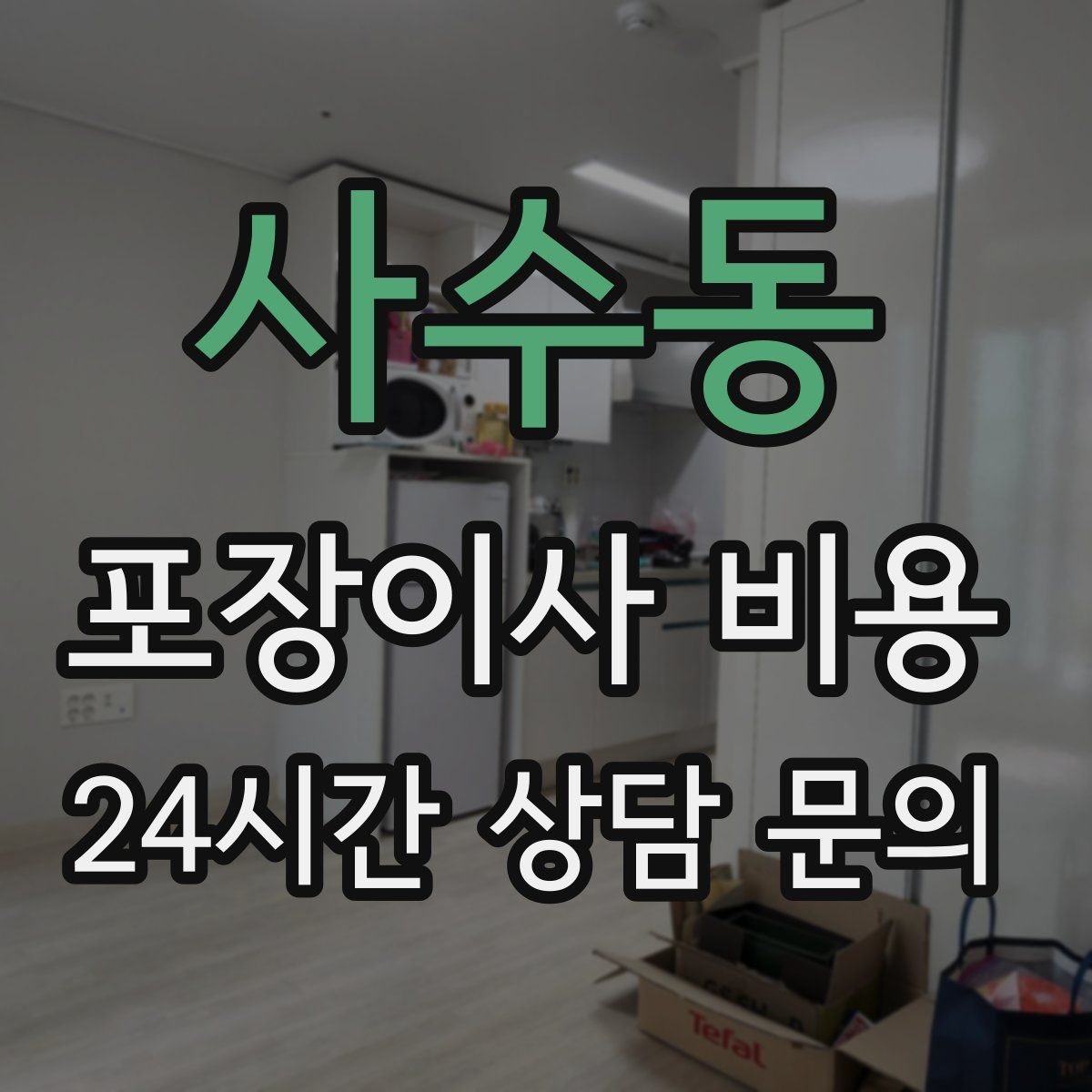 사수동 포장이사 비용