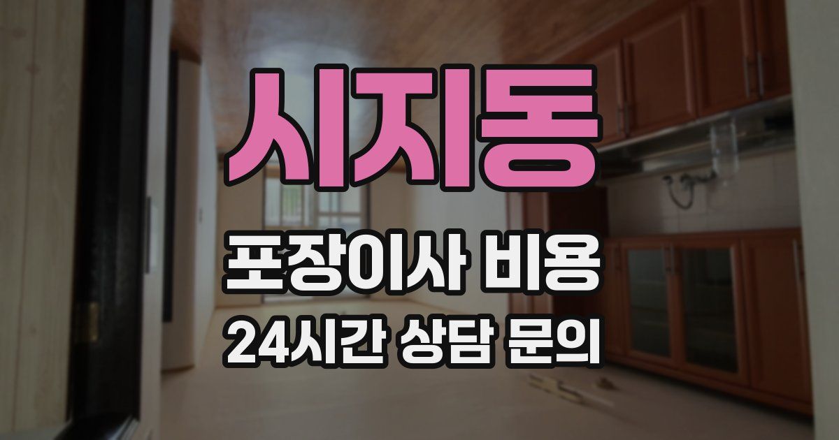 시지동 포장이사 비용