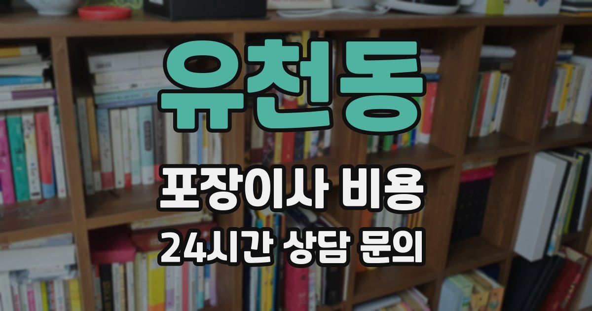 유천동 포장이사 비용