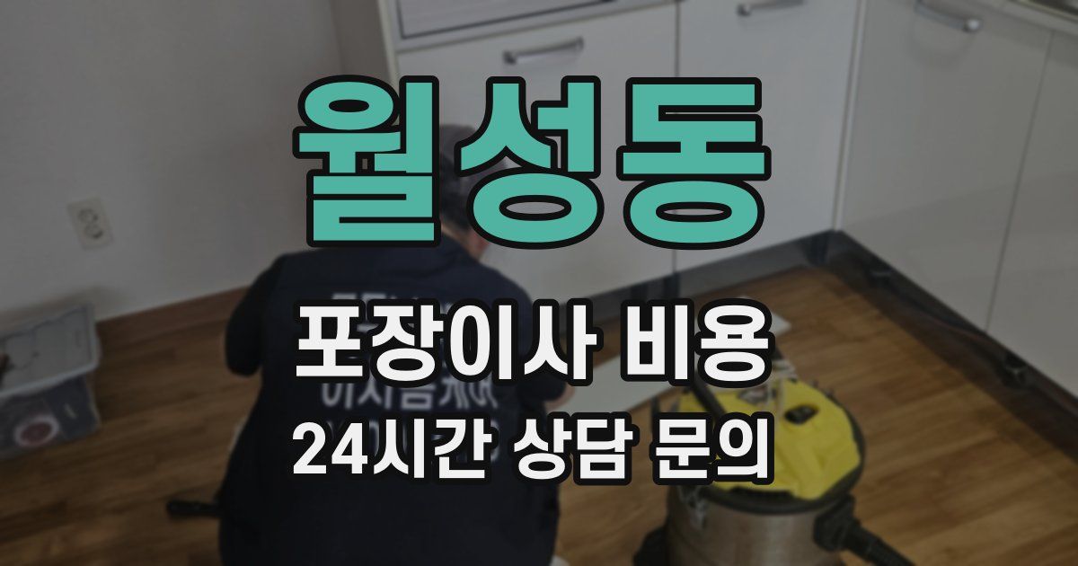 월성동 포장이사 비용