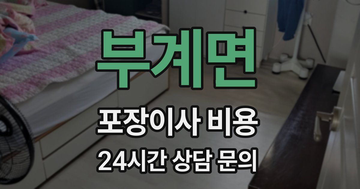부계면 포장이사 비용