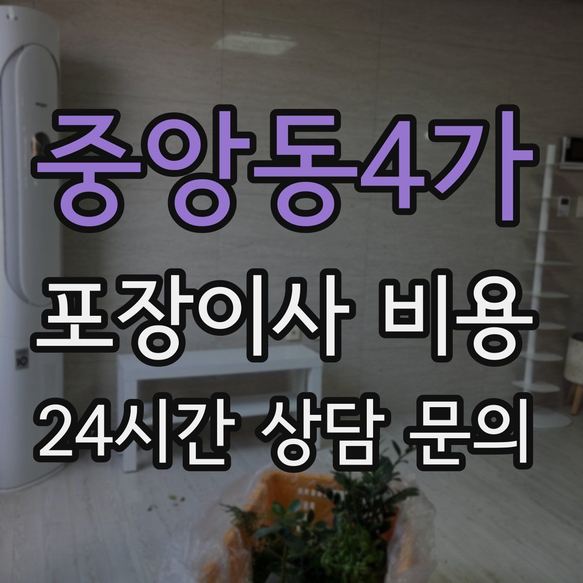 중앙동4가 포장이사 비용