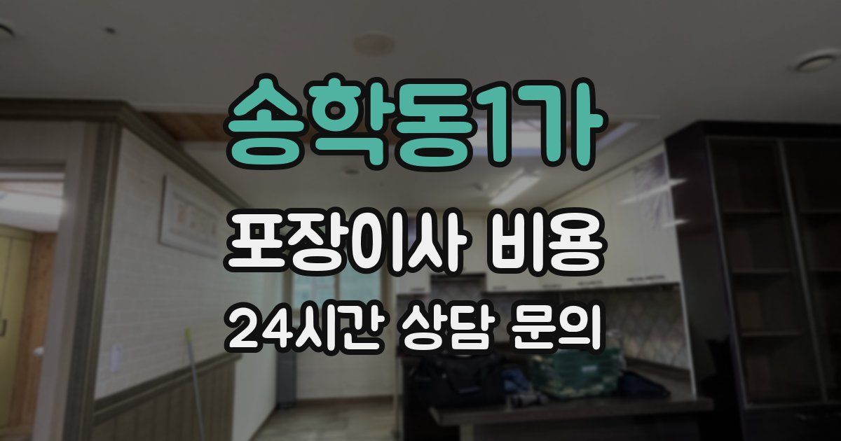 송학동1가 포장이사 비용