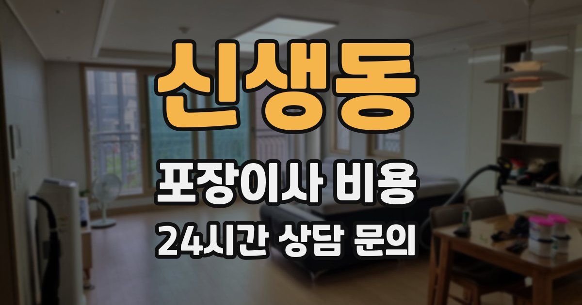 신생동 포장이사 비용