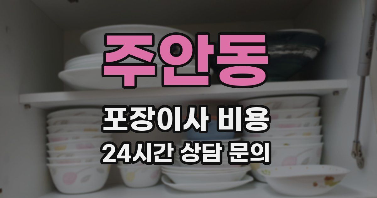 주안동 포장이사 비용