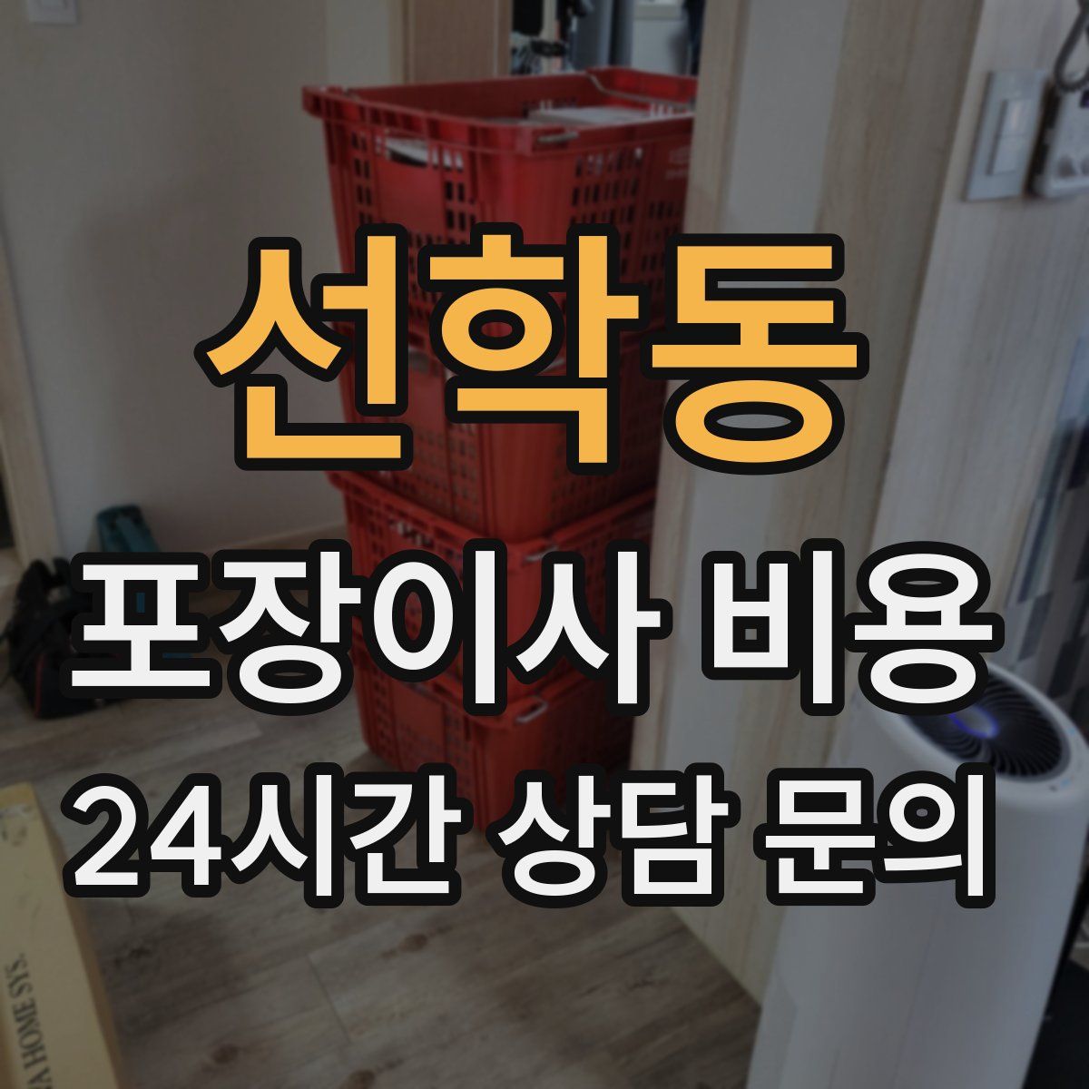 선학동 포장이사 비용